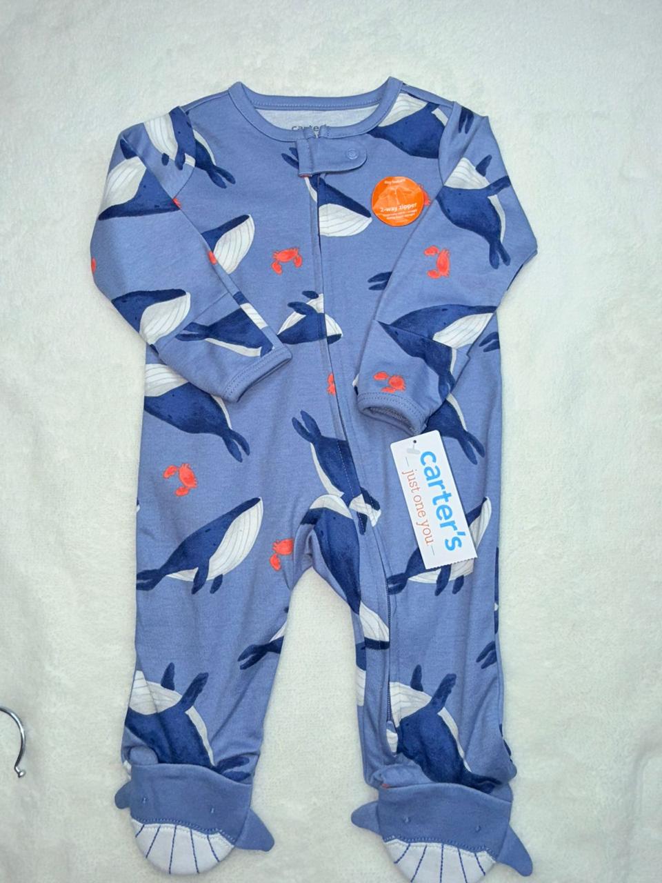 blue whale carter's overall