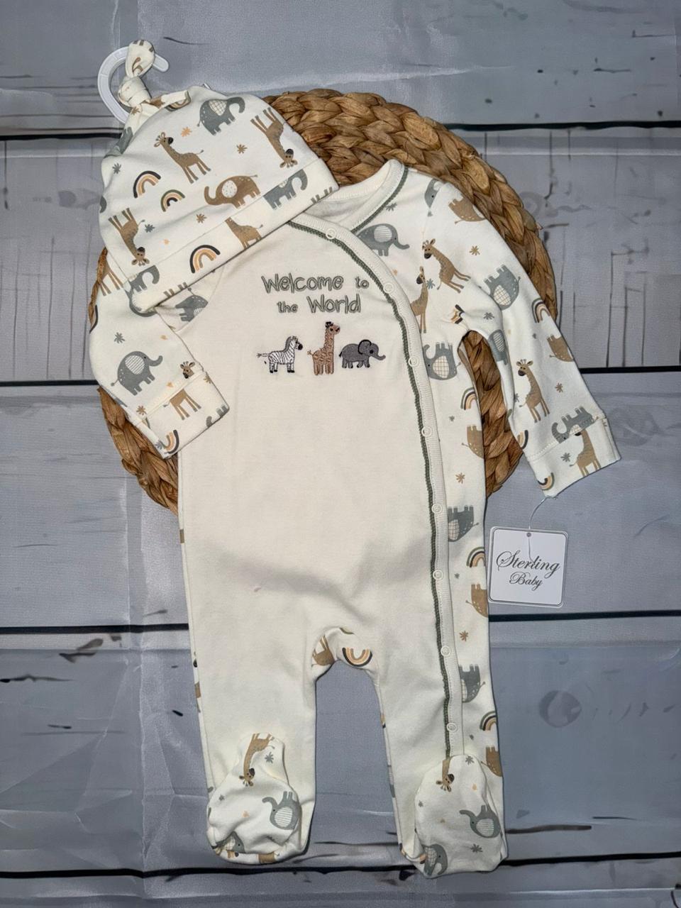 white overall with animals