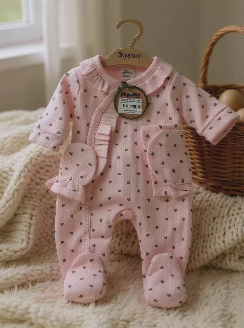 Baby girl outfit with blanket