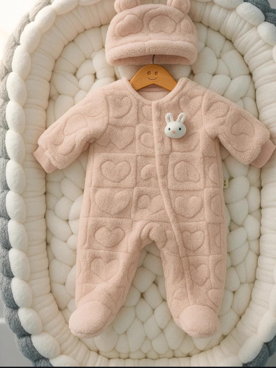 Bunny heart snowsuit